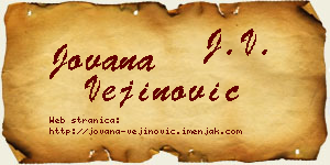 Jovana Vejinović vizit kartica